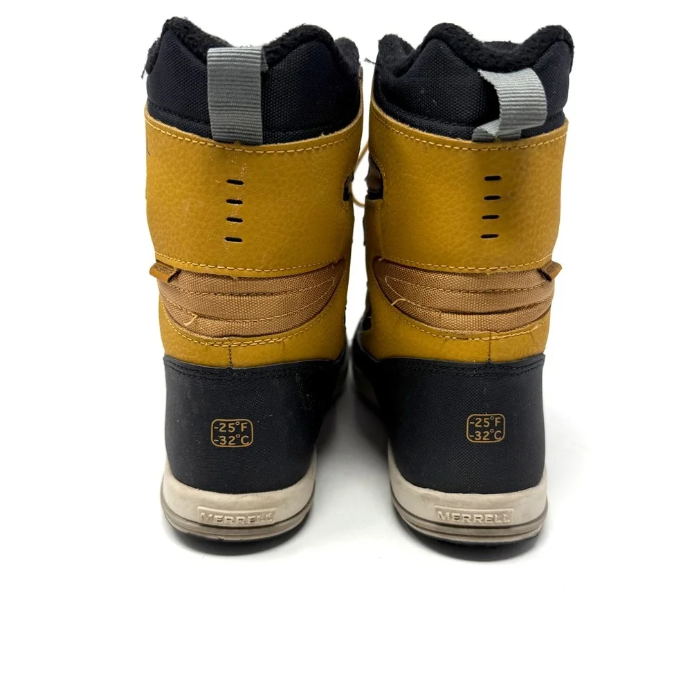 Merrell Kids Snow Ridge Waterproof Insulated Winter Boots Yellow‎ Black Size 3Y